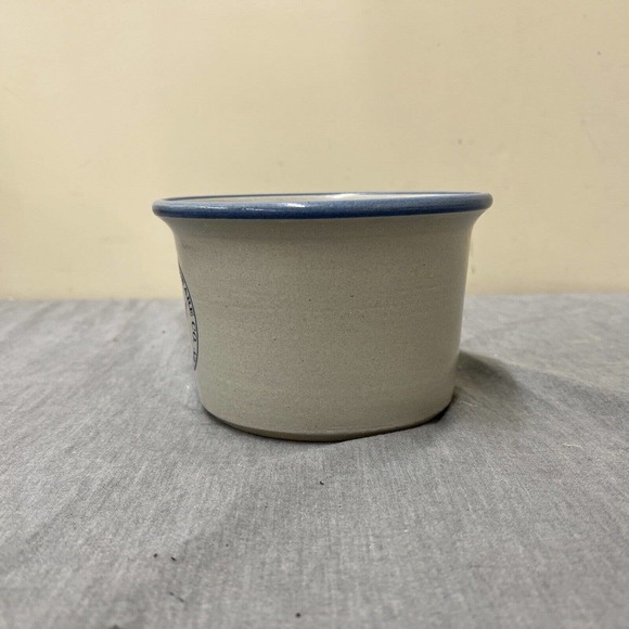 Vintage Red Wing Stoneware Small Bowl Crock Blue Rim 4" Tall 6" Farmhouse FS - Picture 5 of 10